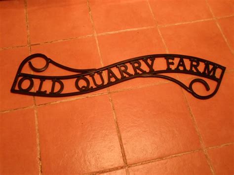 cast metal house signs|wrought iron house name signs.